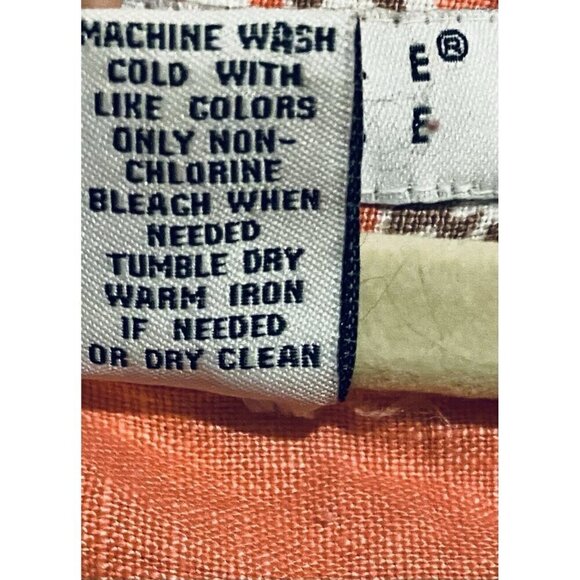 Carole Little Jacket Womens 2X Pink Brown Paisley Linen Metal Buttons Western - Picture 5 of 5